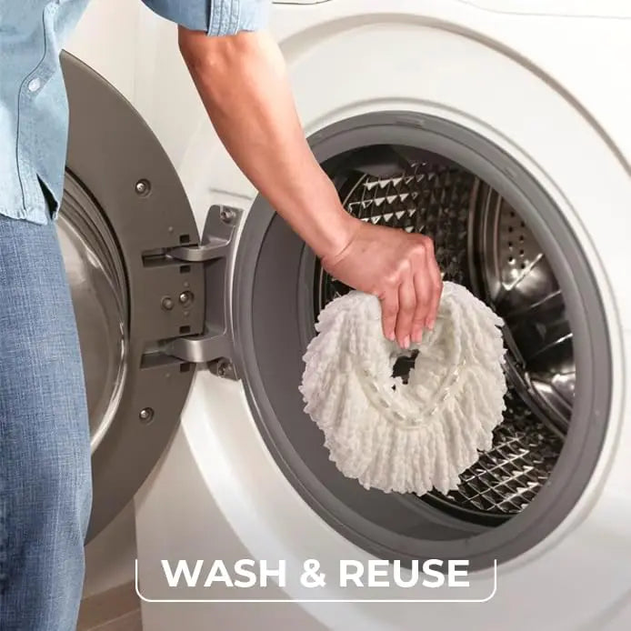 Easy Wring Spin Mop & Bucket with 3 Extra Refills, Hands-Free Wringing, Deep Cleaning Microfiber, 360° Rotation, 48" Telescopic Handle