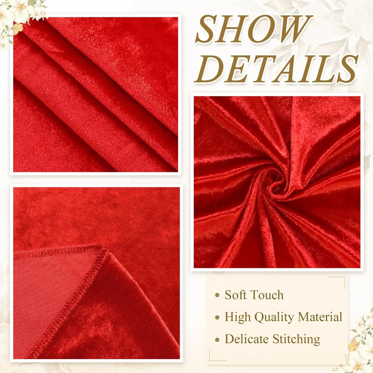 Red Carpet Runner for Party Velvet Aisle Runner for Wedding Ceremony 1 Piece-4.5ft x 20ft FT Red Aisle Runners with Carpet Tape