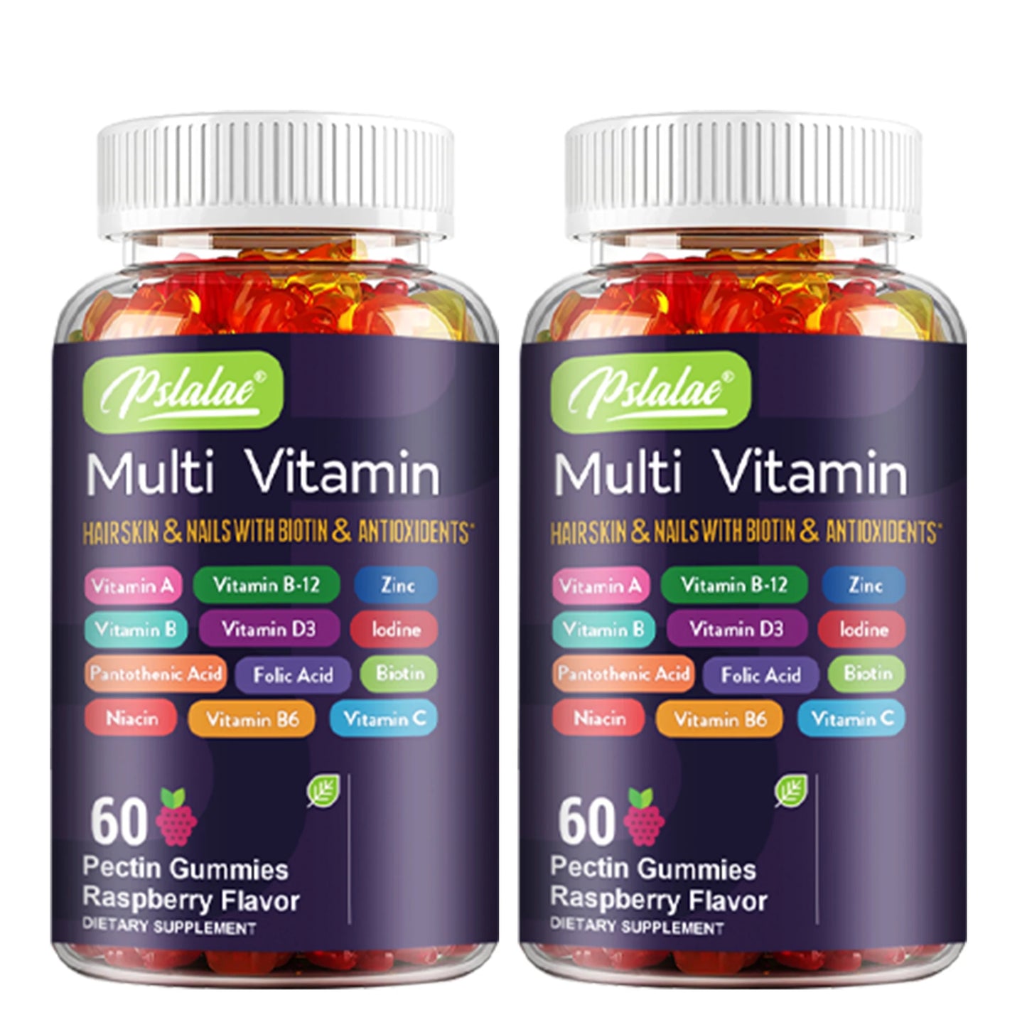 Multivitamin Gummies - with Biotin and Antioxidants for Hair, Skin & Nails, Immune Support - 60 Gummies