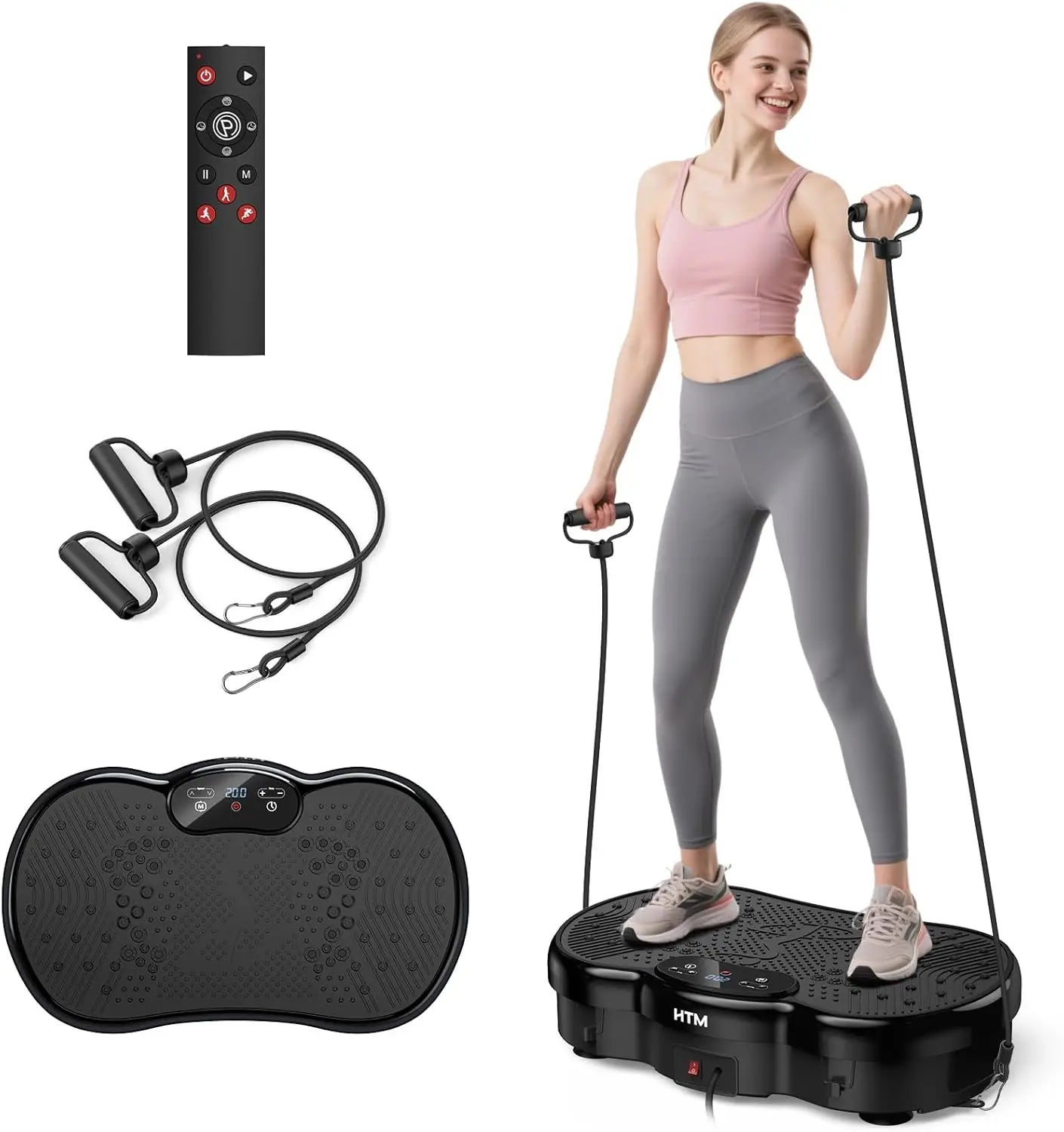 Vibration Plate Exercise Machine Whole Body Weight Loss Vibrator 120 Speed Levels Calorie Tracking Workout Power Fitness Plate