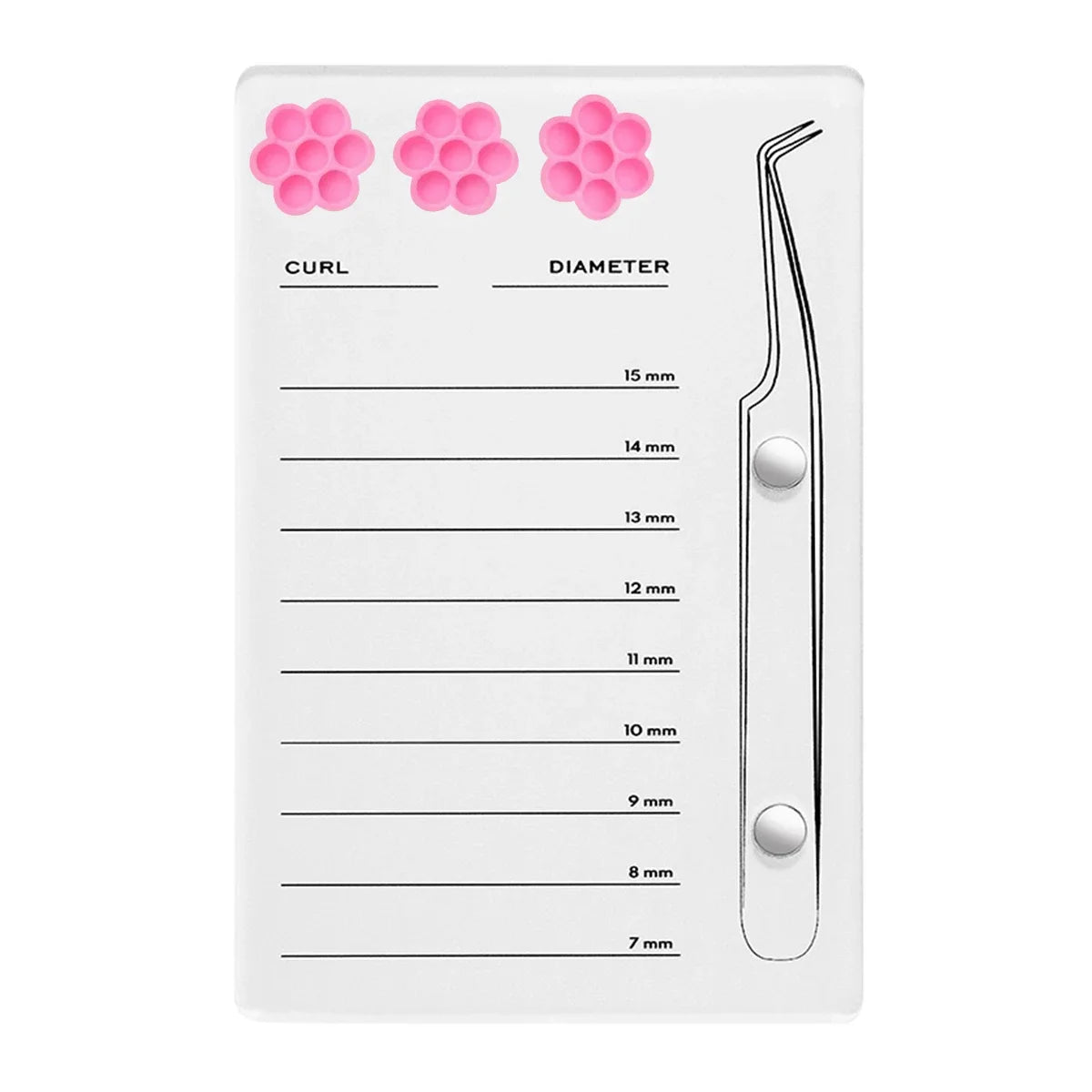 Eyelash Extension Scale Holder Wholesale Magnetic Acrylic Lash Board with Glue Pallet Cup False Eyelashes Pad Makeup Tools