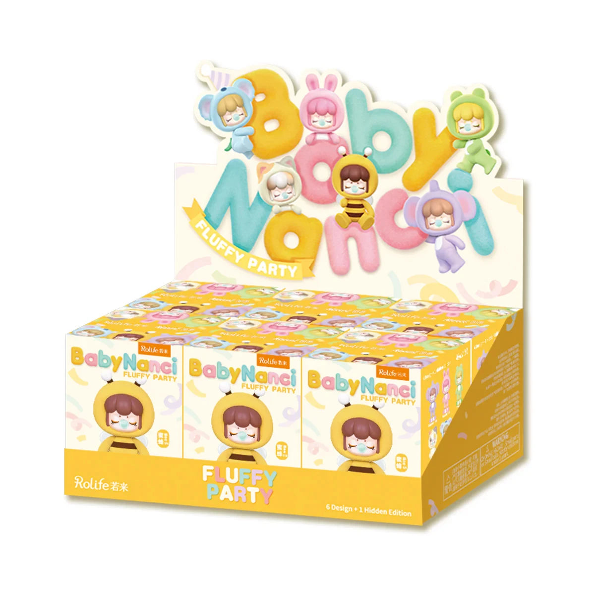 ROBOTIME Rolife BabyNanci Fluffy Party Blind Box Poseable Figure with Mini Friend Rotatable Head Limbs Christmas Gift for Girls
