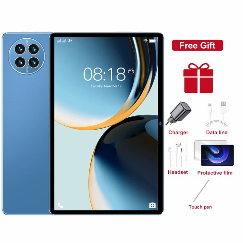 10.1inch Pad M50 Pro Tablet Original Android 12 Tablet 5G Dual SIM 12000mAh Tab PC For Children Kids Gifts With Keyboard Laptop