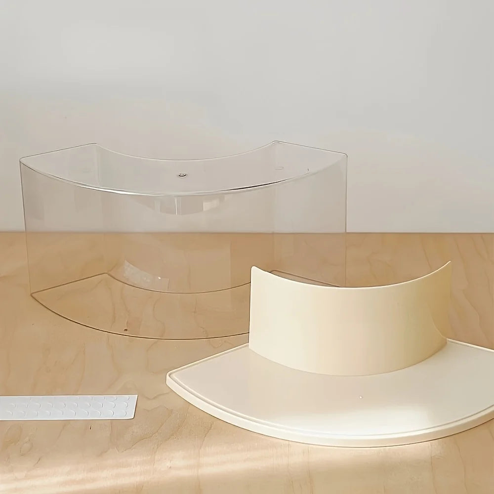A display cabinet designed for LABUBU, featuring a dust-proof design and a crescent perfect for showcasing LABUBU's collections.