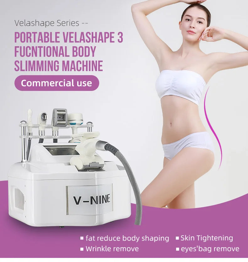 NEW V9 Vela Body Weight Loss Vacuum 80K Cavitation Slimming Roller Shaping Massage Machine Frozen Fat Removal Facial Lift