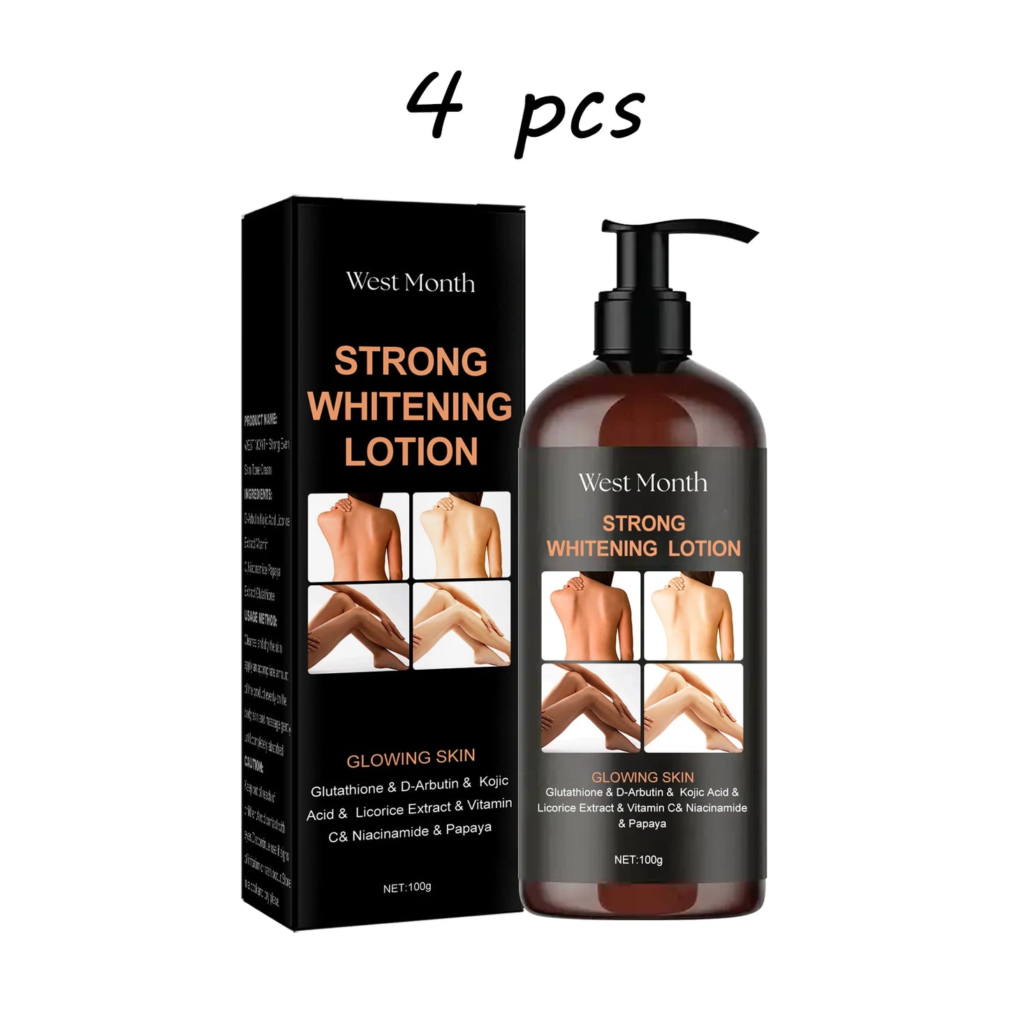 West Month 100ML Strong Whitening Cream Lasting Hydrating Nourishing Improve Dull Skin Balance Skin Glowing Body Care Lotion