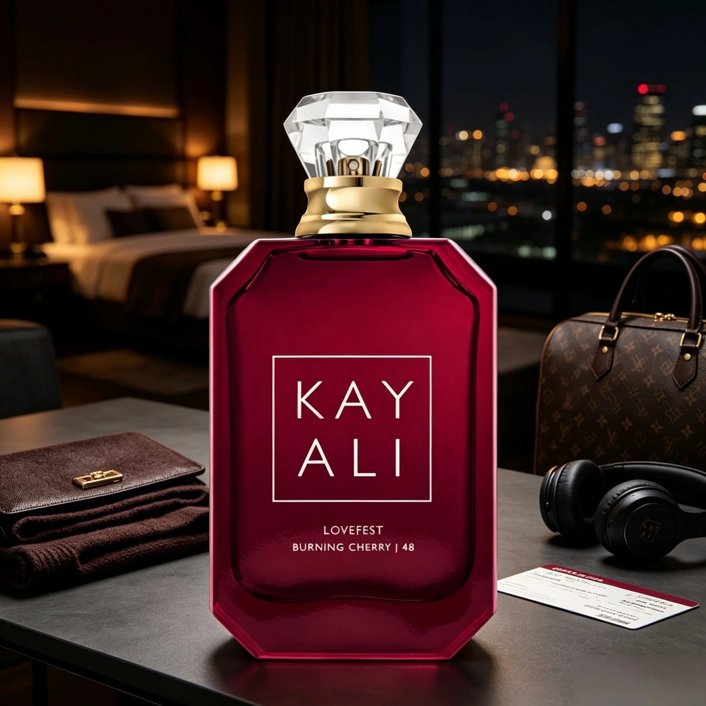 Kay Ali Pink Rose Sugar Perfume Gender Neutral Complete Lavender Pink Gift Box Matte Gradient Pink Multi-Faceted Octagonal Vessel Shiny Diamond Crystal Top Lush Soft Creamy Rose Vanilla Candy Fragrance Blogger Aesthetic Trave
