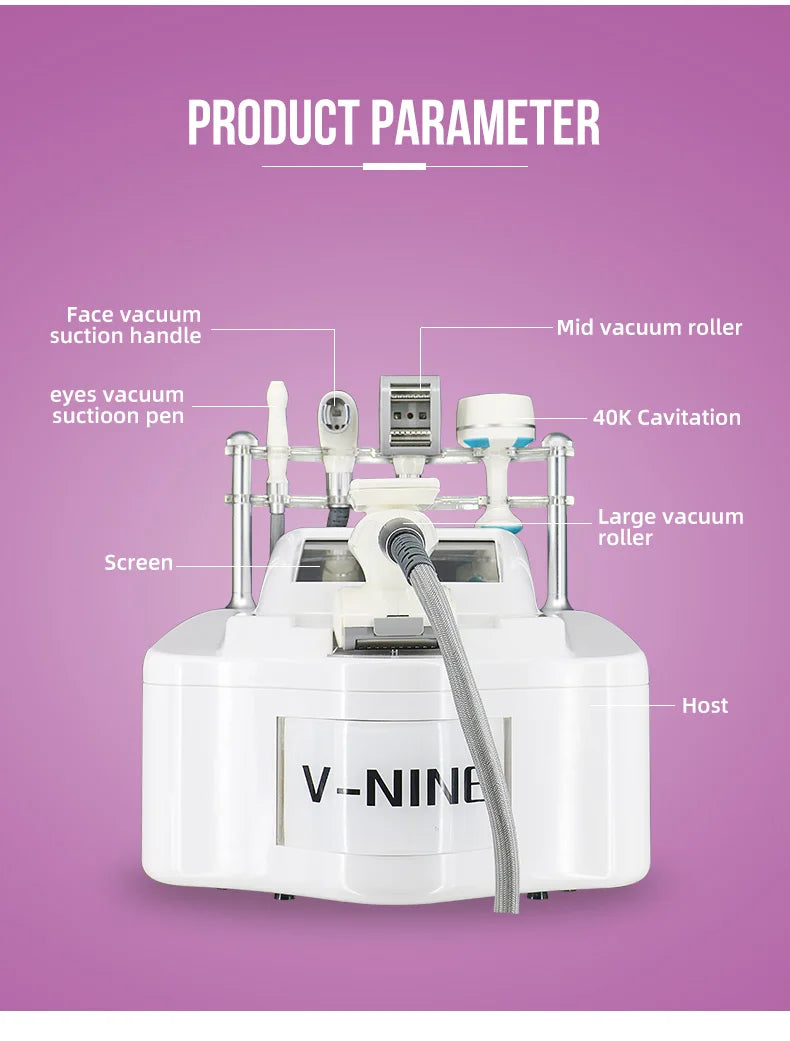 NEW V9 Vela Body Weight Loss Vacuum 80K Cavitation Slimming Roller Shaping Massage Machine Frozen Fat Removal Facial Lift