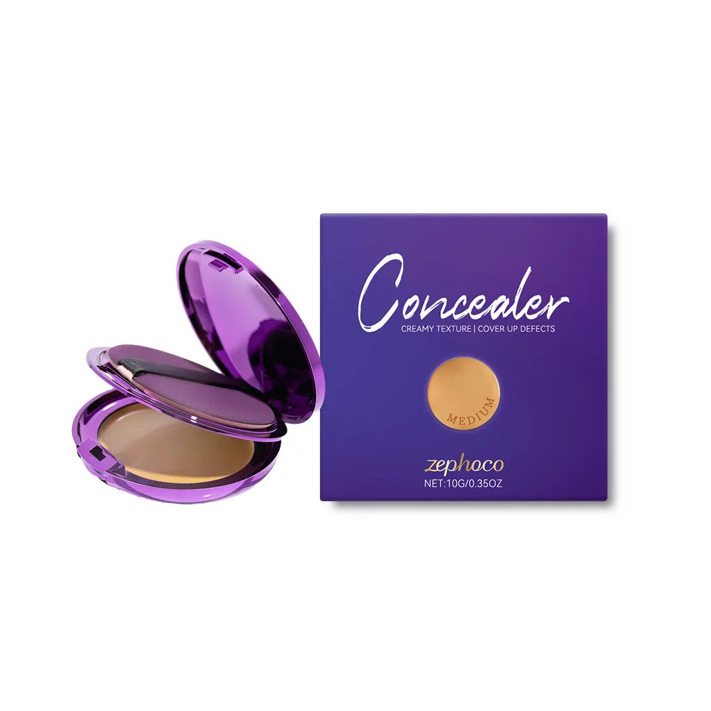 3 Colors Concealer Palette Moisturizing Sweatproof Long Wearing Full Coverage Spots Transfer-proof Glowing Makeup Palette