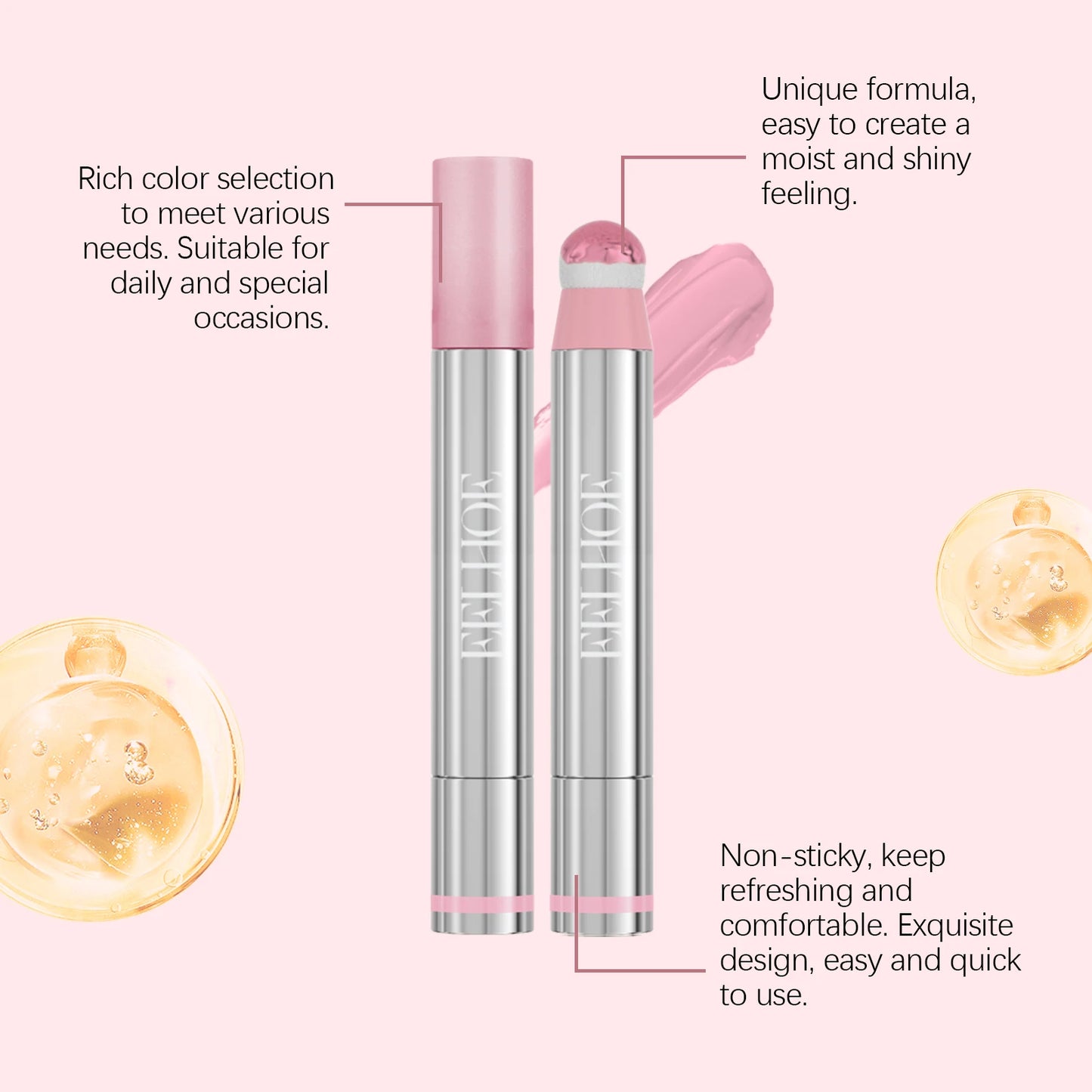 3 Colors Spin Brush Liquid Blush and Lip Gloss Moisturizing Matte Brightening Contour Highlighter Long-wearing Non-fading Makeup