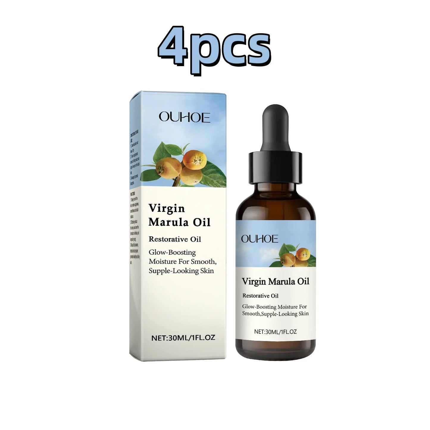 Ouhoe 30ml Virgin Marula Face Care Oil Facial Moisturizing Tightening Shrink Pores Improve Dryness Massage Firming Essence Oil