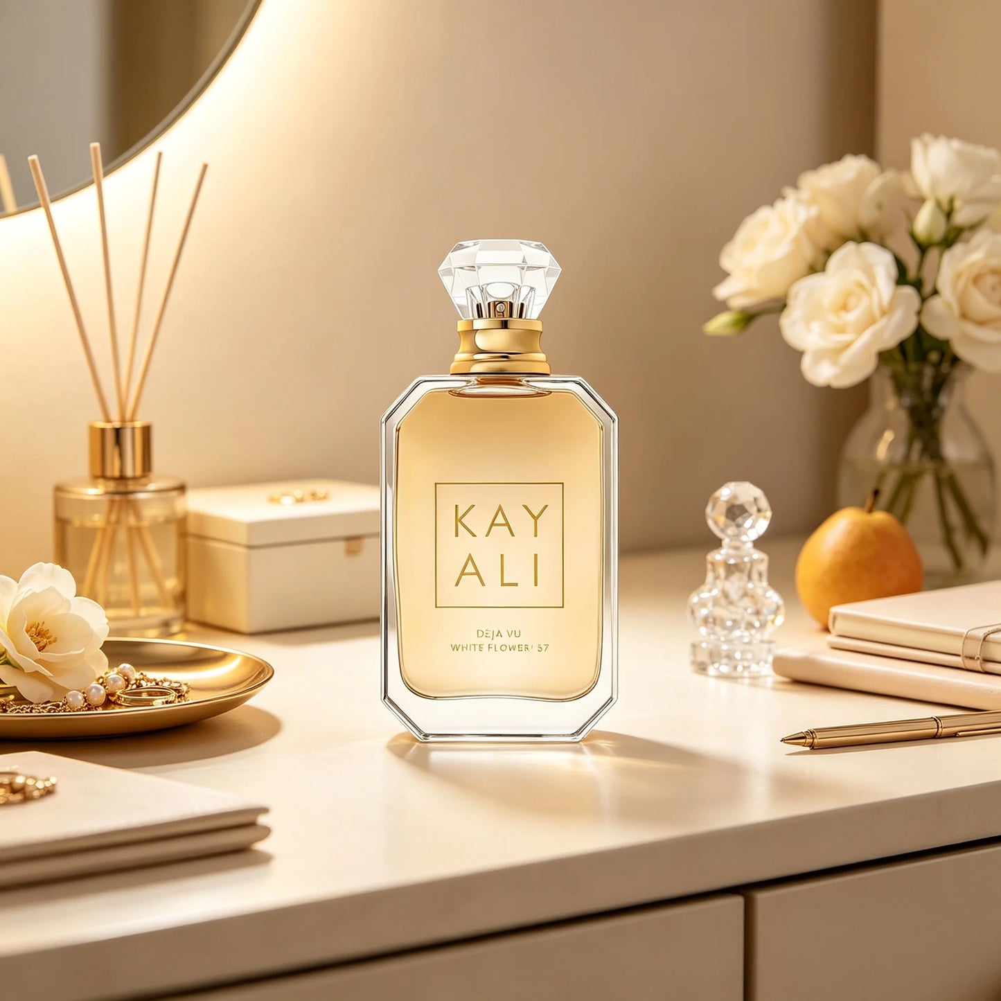 Kay Ali Pink Rose Sugar Perfume Gender Neutral Complete Lavender Pink Gift Box Matte Gradient Pink Multi-Faceted Octagonal Vessel Shiny Diamond Crystal Top Lush Soft Creamy Rose Vanilla Candy Fragrance Blogger Aesthetic Trave