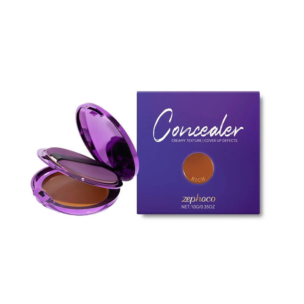 3 Colors Concealer Palette Moisturizing Sweatproof Long Wearing Full Coverage Spots Transfer-proof Glowing Makeup Palette
