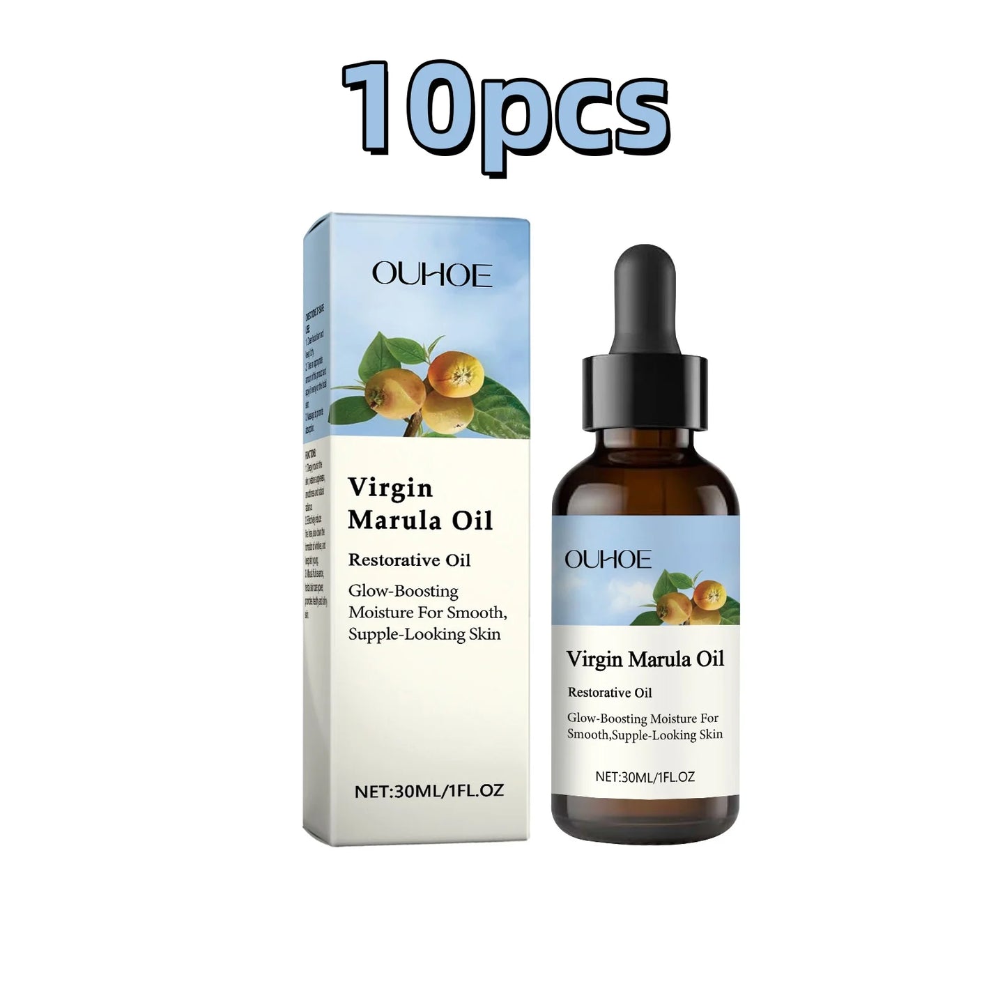 Ouhoe 30ml Virgin Marula Face Care Oil Facial Moisturizing Tightening Shrink Pores Improve Dryness Massage Firming Essence Oil