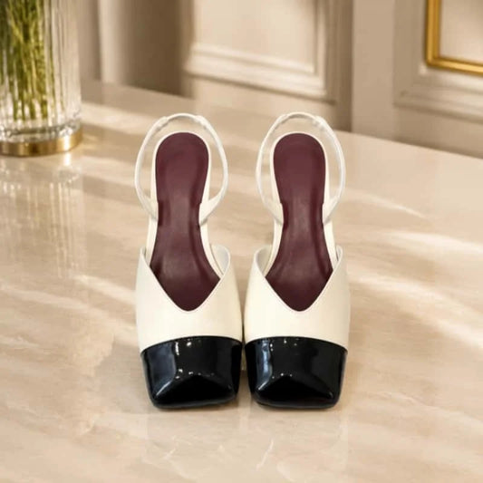 04-2026 New Women's Classic Luxury Square-Toe Color-Block Sandals (details below) – Heel height: 6.5 cm