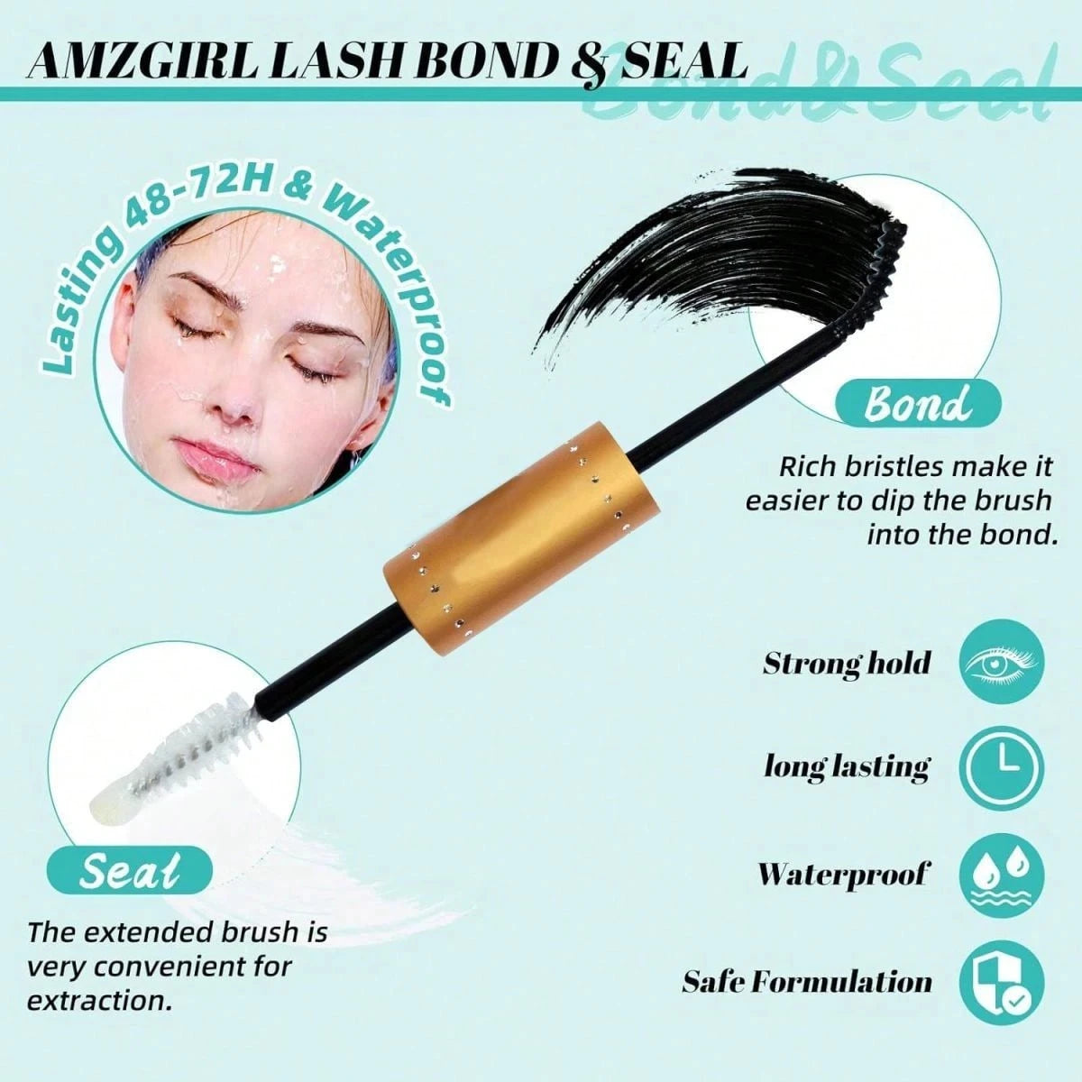 Thick Eyelash Extension Set  Single Eyelash Set, Including Eyelash Gel, Eyelash Remover, Eyelash Applicator