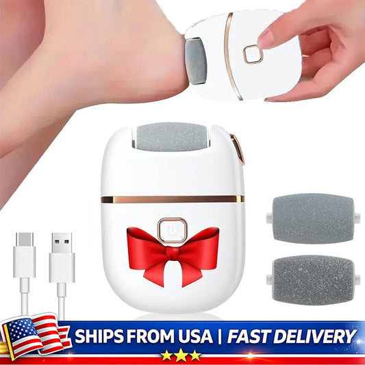Electric Foot File Callus Remover Remover Rechargeable Pedicure Tool with 3 Grinding Heads for Dead Hard Cracked Dry Feet Skin