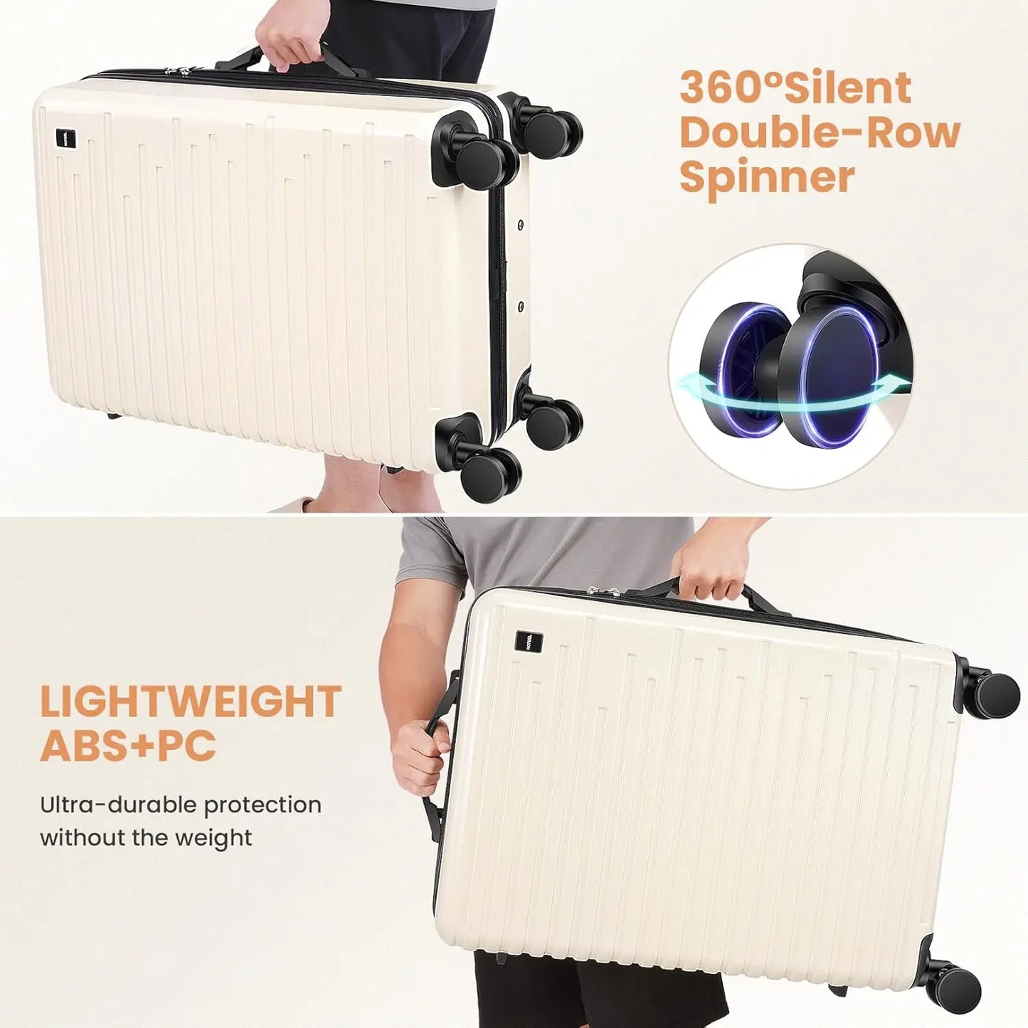 3/5pcs Luggage Set Carry On Suitcase With Spinner Wheel TSA Lock 20/24/28'' Luggage Include Backpack Toiletry For Business Trip