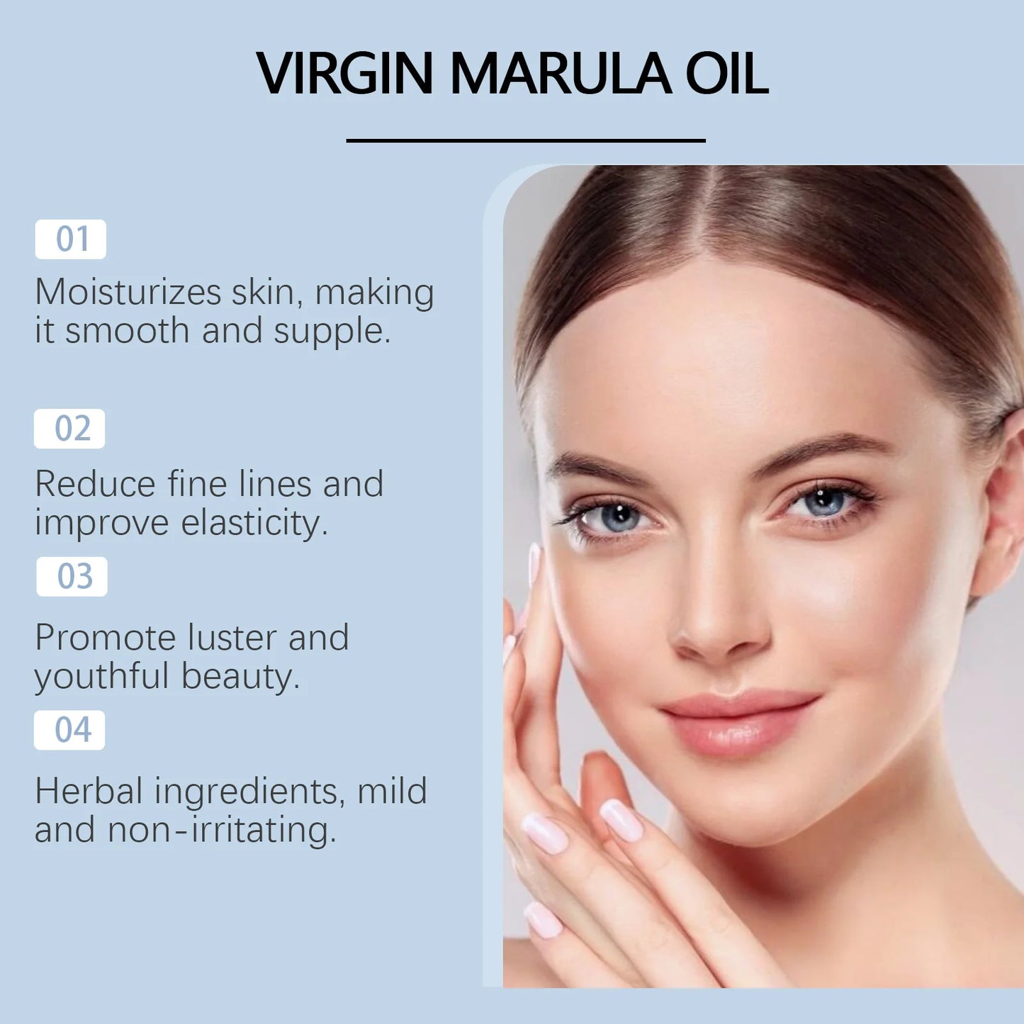 Ouhoe 30ml Virgin Marula Face Care Oil Facial Moisturizing Tightening Shrink Pores Improve Dryness Massage Firming Essence Oil