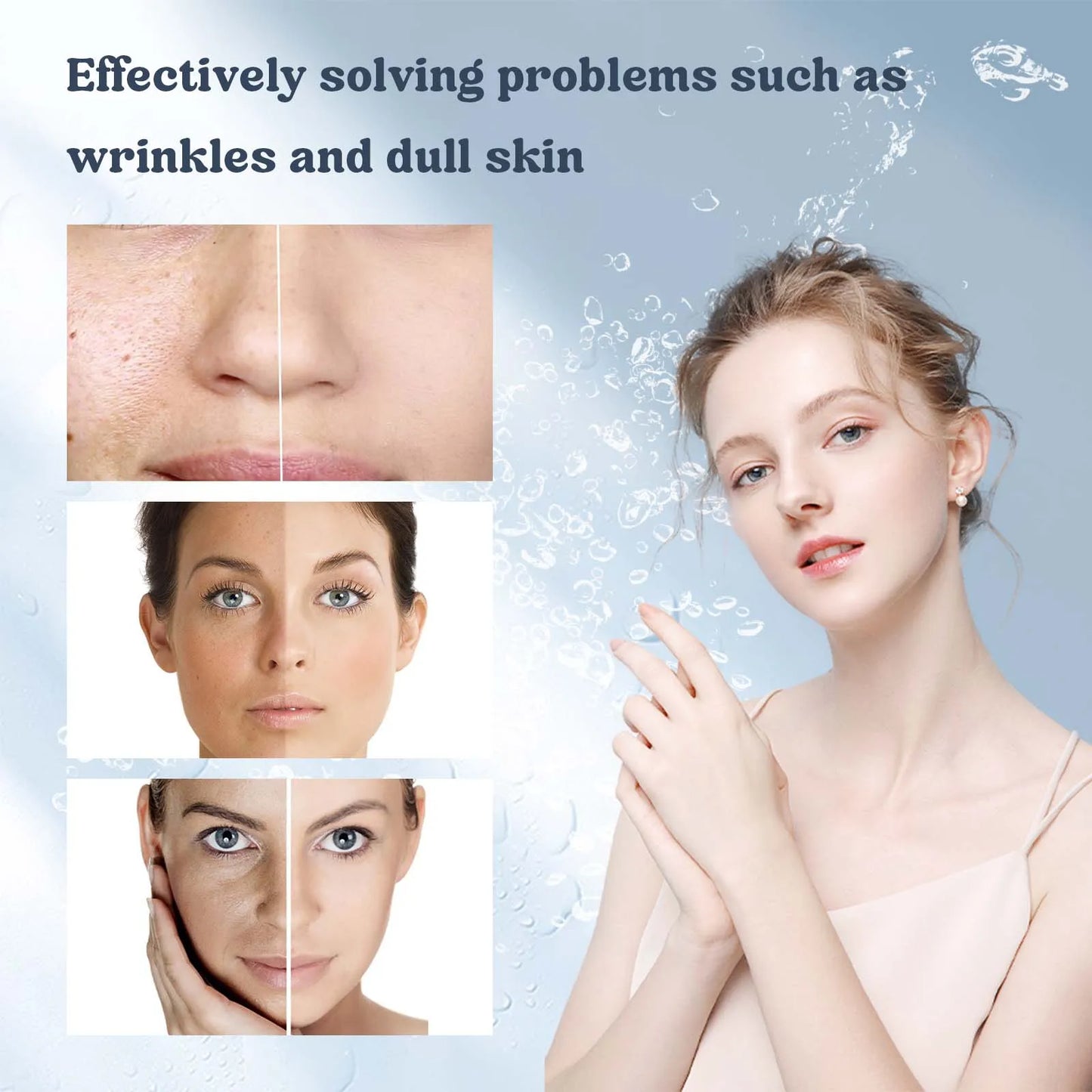 Bio-Collagen Real Deep Mask Wrinkle Lifting Patch Fades Fine Lines Legal Wrinkles Softing Smoothing Facial Skin Hydrating Patch