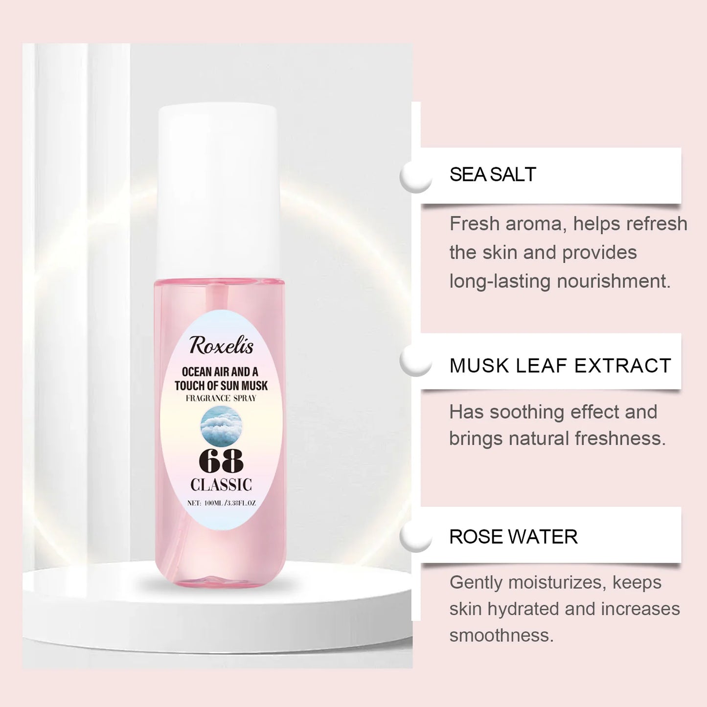 Roxelis 100ml Freshing Body Perfume Spray Long Lasting Scent Remove Odor Release Charming Dating Flirting Pheromone Perfume Mist