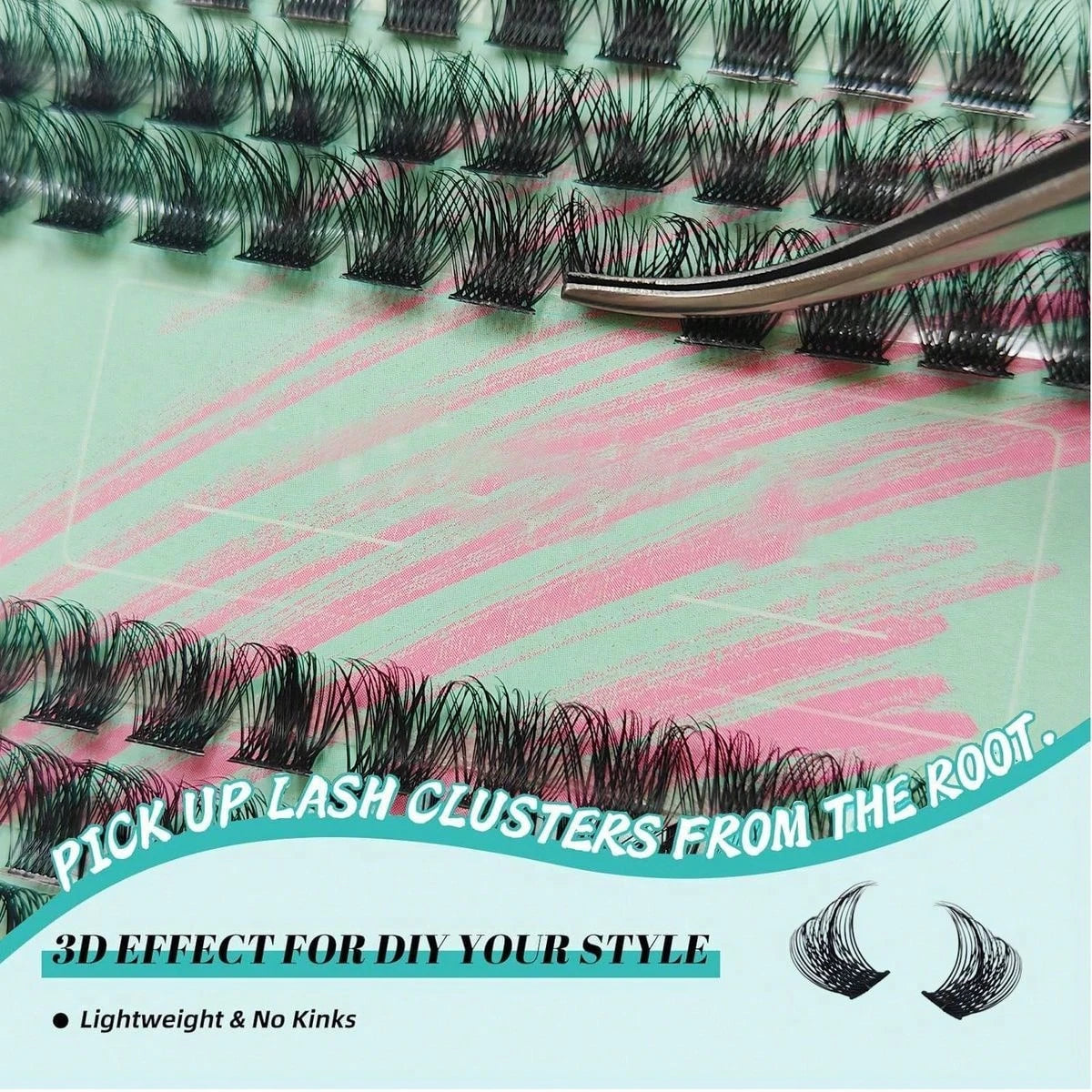 Thick Eyelash Extension Set  Single Eyelash Set, Including Eyelash Gel, Eyelash Remover, Eyelash Applicator