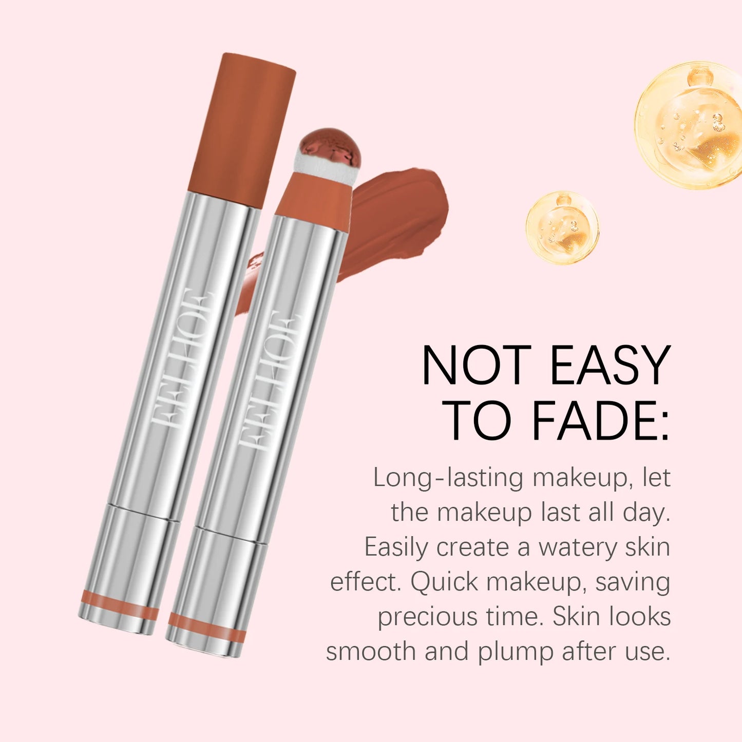 3 Colors Spin Brush Liquid Blush and Lip Gloss Moisturizing Matte Brightening Contour Highlighter Long-wearing Non-fading Makeup