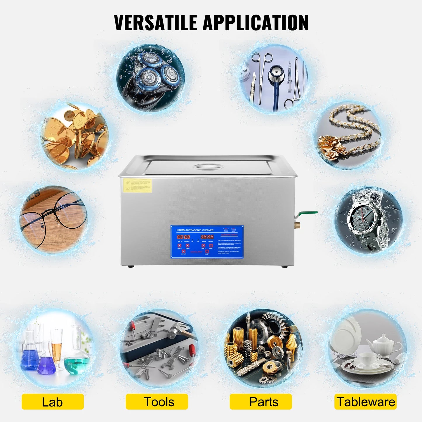 SucceBuy 6L Ultrasonic Cleaner Lave-Dishes Portable Washing Machine Dishwasher Digital Ultrasound Bath Home Clean Appliances