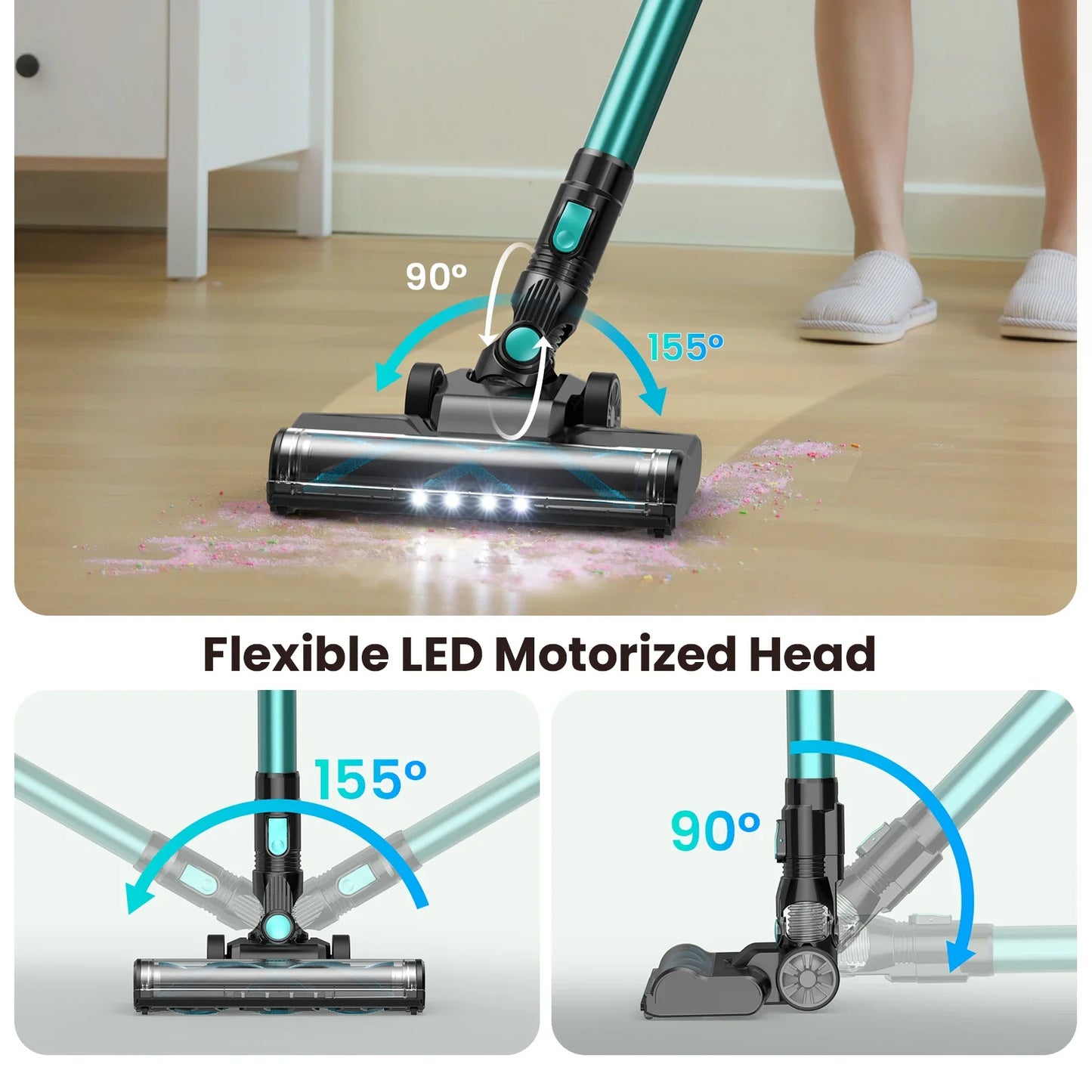 Vastorm N3T Cordless Vacuum Cleaner 20Kpa Ultra Lightweight 6 in 1 Stick Vacuum Up to 40min Runtime for Home Pet Hair Hard Floor
