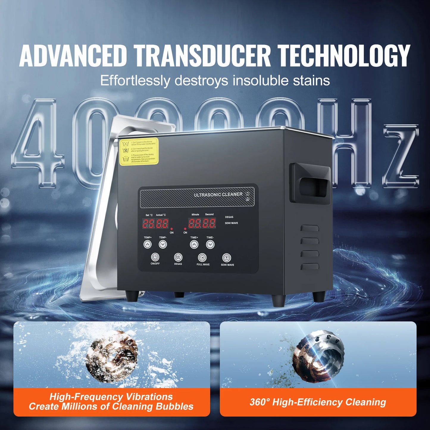 SucceBuy 2-30L Ultrasonic Cleaner Digital Ultrasound Cleaning Machine with Upgraded Degassing and Gentle Mode for Jewelry Glass