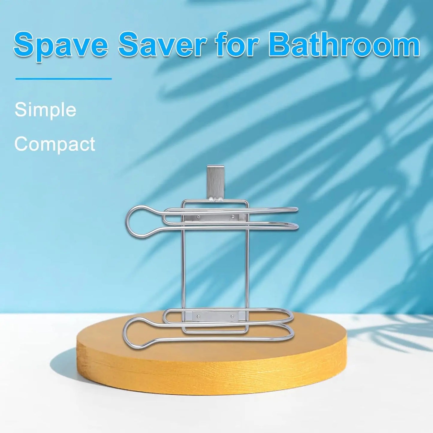 Over the Tank Toilet Paper Roll Holder Stainless Steel Bathroom Tissue Storage Rack Chrome Finish