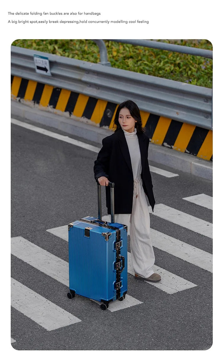 2-Pieces set luggage,20+26 inches in size,a hard-shell suitcase with 108 rivets, , featuring silent all-terrain wheels, a cup holde