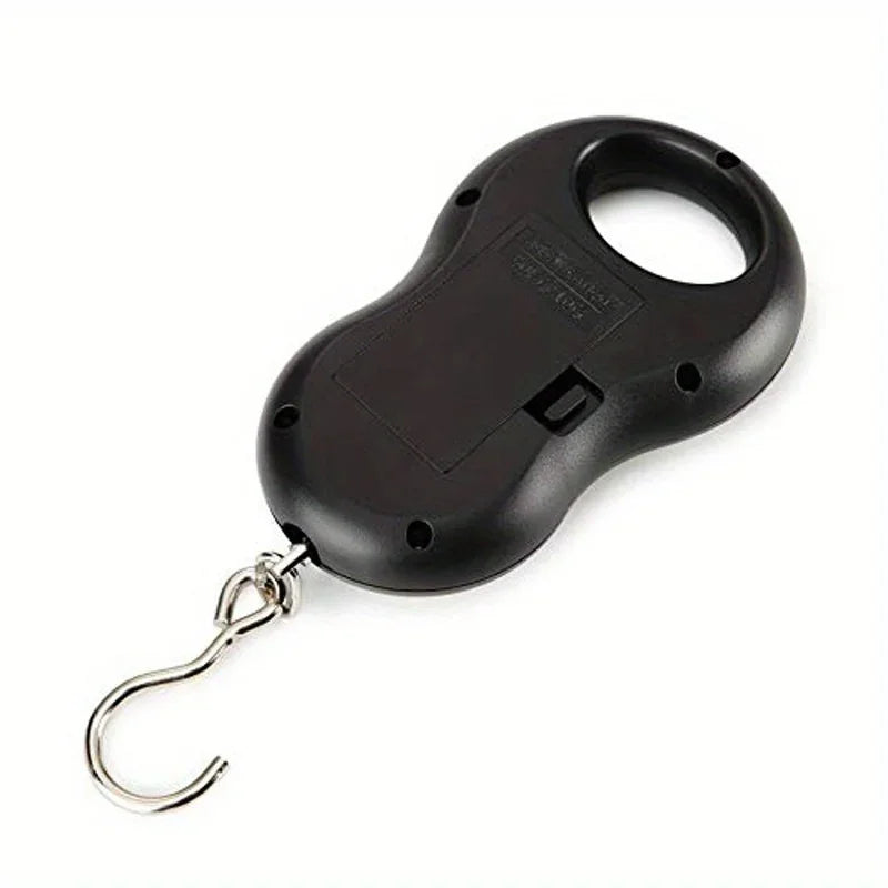 1pc Black Electronic 50kg 10g/ 110lb 0.35oz Hanging Scale LCD Digital Scale BackLight Fishing Weights Pocket Scale Luggage Sc