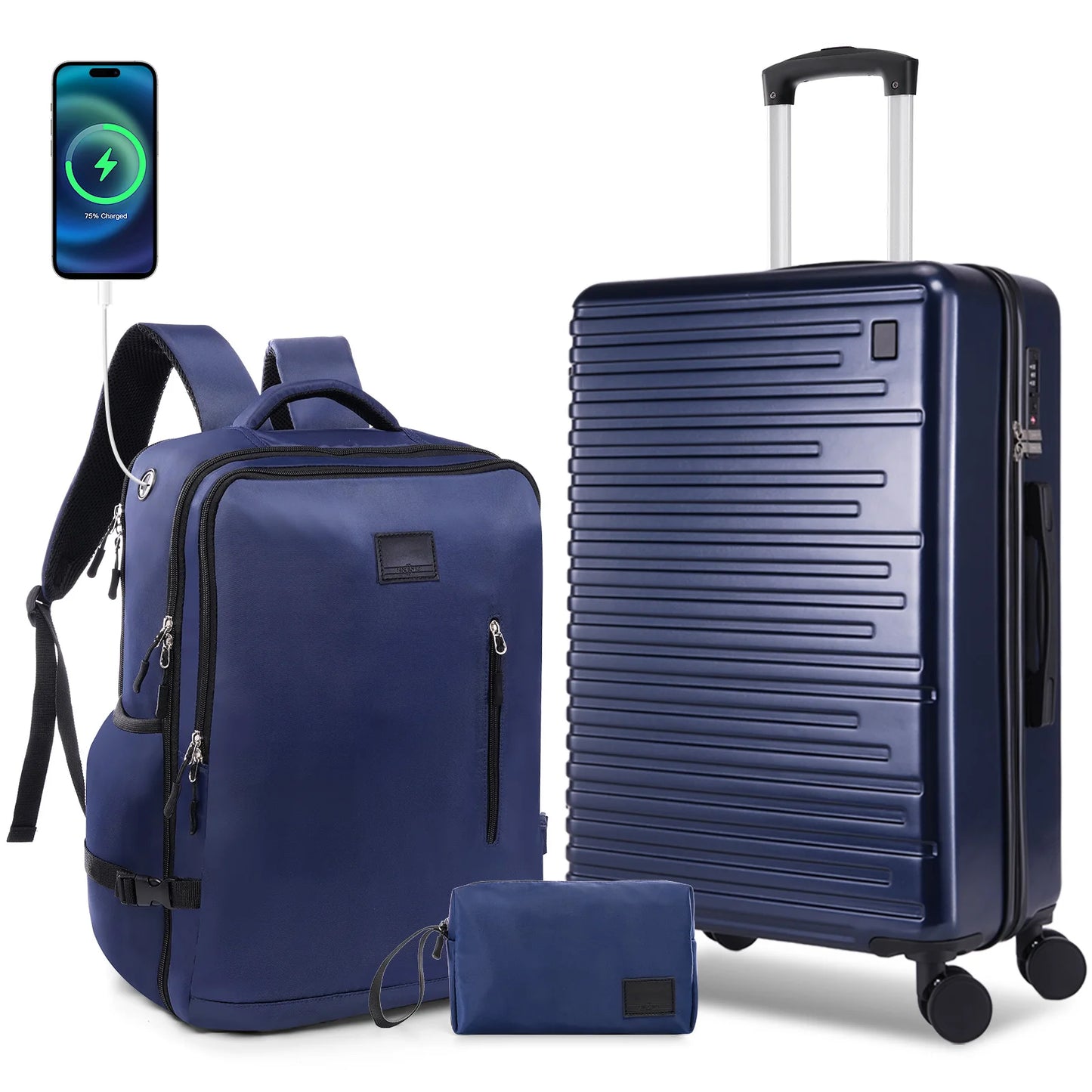 3/5pcs Luggage Set Carry On Suitcase With Spinner Wheel TSA Lock 20/24/28'' Luggage Include Backpack Toiletry For Business Trip