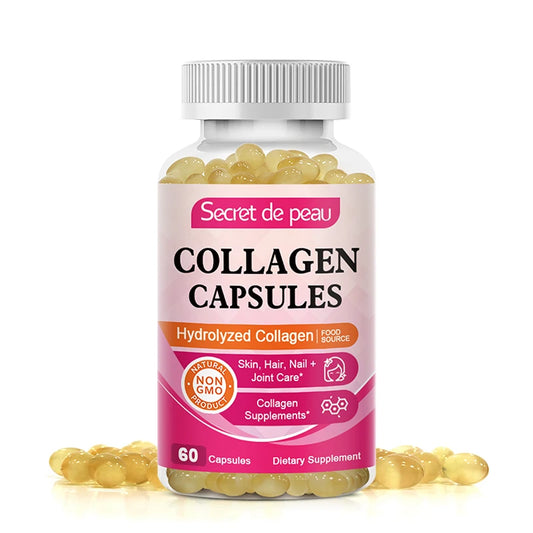 BBEEAAUU Collagen Capsules Whitening Skin Care Anti-aging Products Beauty White Collagen Glow Supplement 60 Capsules