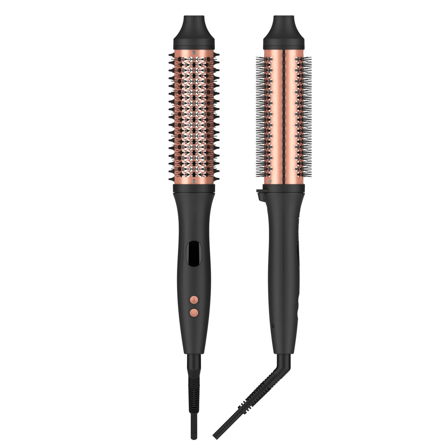 Hair Curler Ceramic Straightener Curling Hair Styling Brush Anti-Scald Thermal Brush Curl Wand Volumizing Brush Styler 100-220V