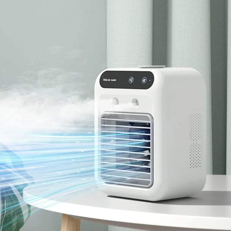 Portable Air Cooler Fan with Water Cooling - Mini USB Air Conditioner for Room, Office, Car & Personal Space