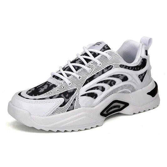 Men's and women's casual sports shoes spring and summer flat non-slip breathable loafers flying mesh running fitness men's shoes