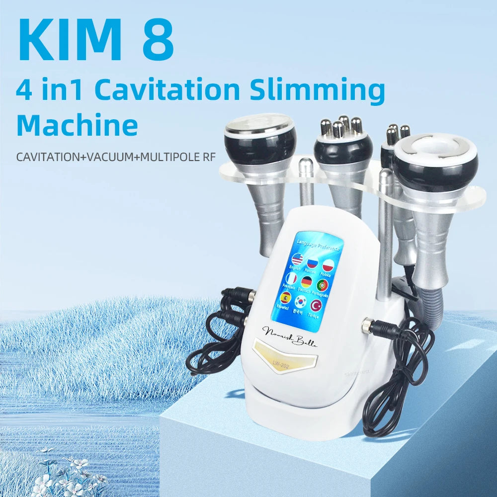4 In 1 40K Ultrasonic Cavitation Machine Body Slimming Weight Loss Facial Skin Tightening And Lifting
