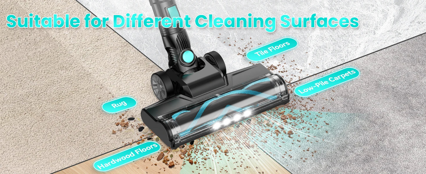 Vastorm N3T Cordless Vacuum Cleaner 20Kpa Ultra Lightweight 6 in 1 Stick Vacuum Up to 40min Runtime for Home Pet Hair Hard Floor