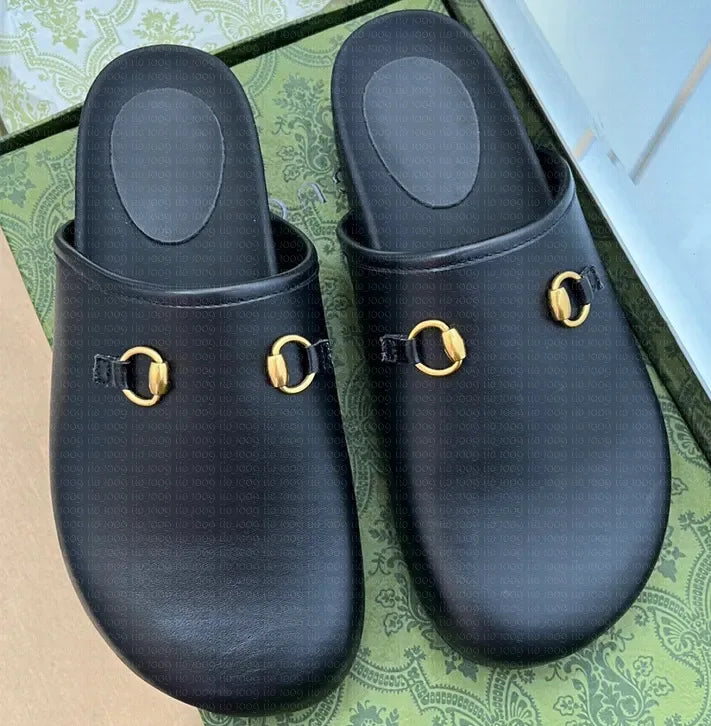 Designer High-End VersionGMen's and women's casual mule shoes with, flat-soled, versatile street wear