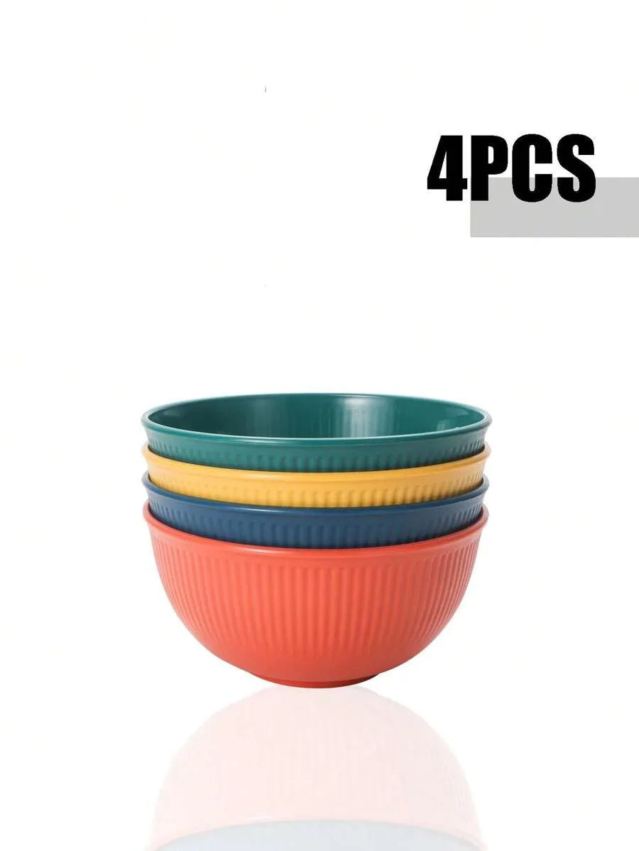 Plastic bowl, reusable and durable, suitable for camping picnic kitchen, microwave and dishwasher safe