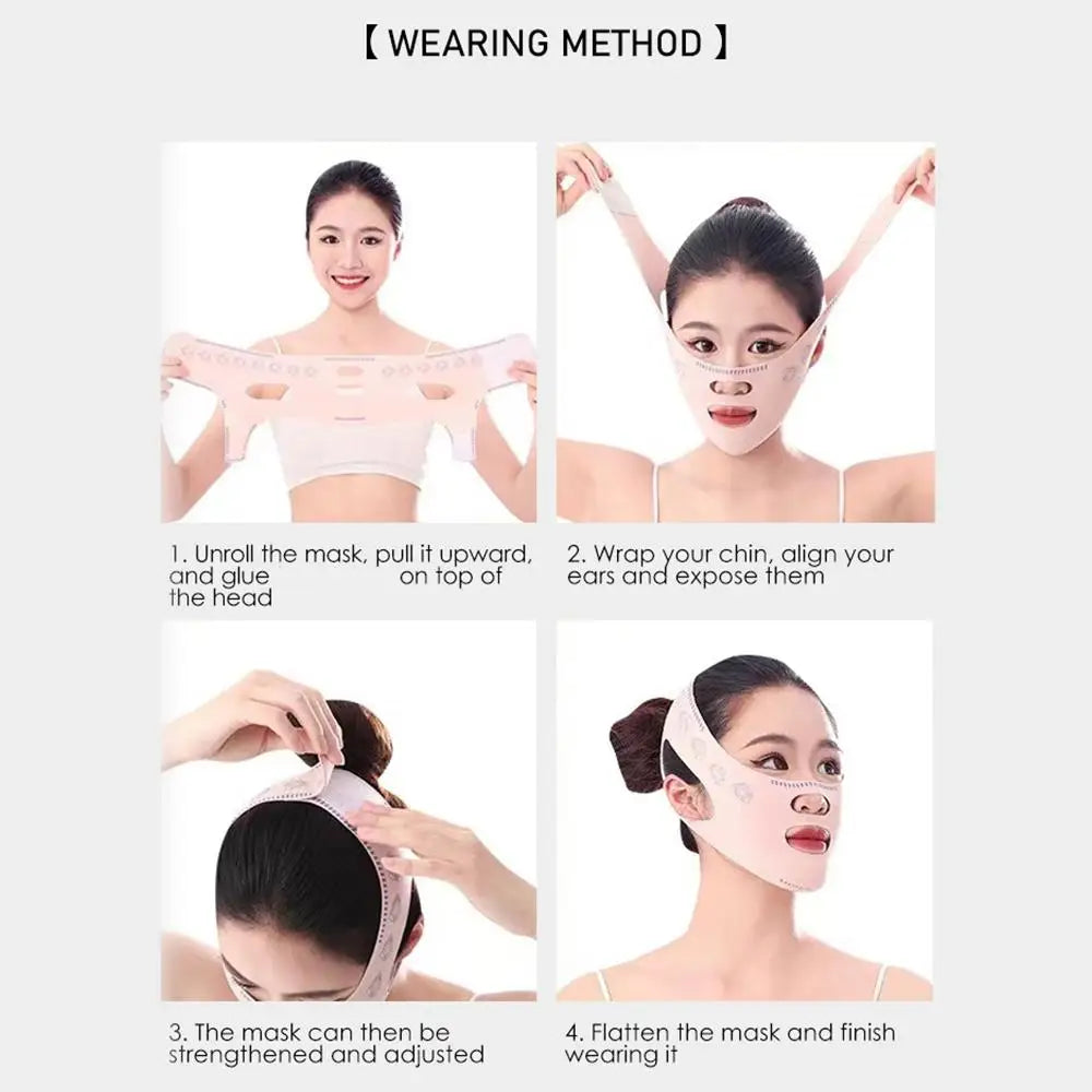 Reusable Face Slimming Bandage V Line Face Shaper Women Chin Cheek Lift Up Belt Facial Massage Strap Face Skin Care Beauty Tools