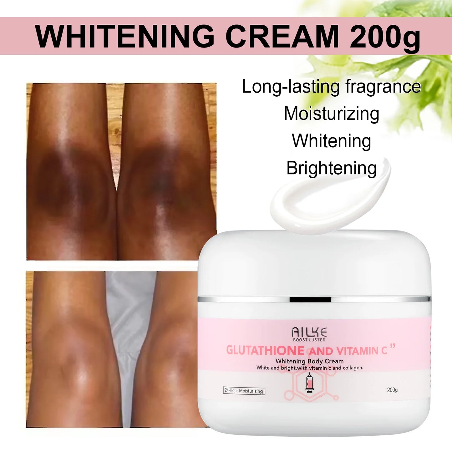 AILKE Whitening Moisturizing Korean Facial And Body Lotion, Reduce Melanin Wrinkles, Vitamin C Dark Spots Remove Skin Care Cream