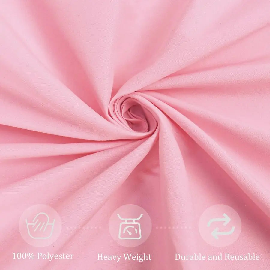 Pack Premium Pink Tablecloth 60 x 102 Inch, Rectangle Table Clothes for 6 Foot Rectangle Tables Washable Polyester Fabric Table