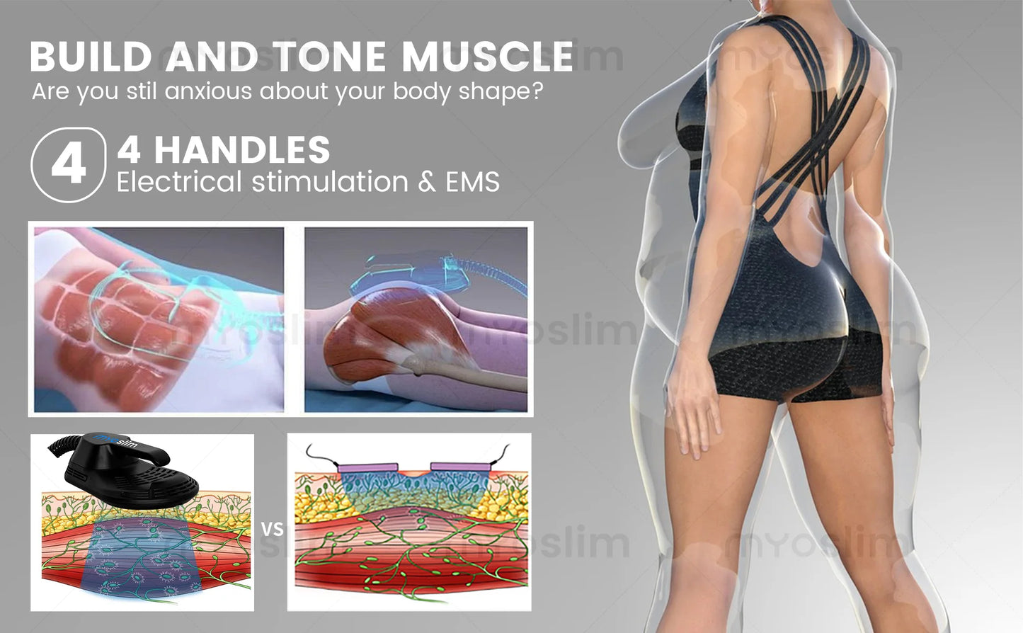 Professional EMS RF Body Sculpting Machine 15 Tesla 6500W Muscle Building Fat Burning Slimming Equipment
