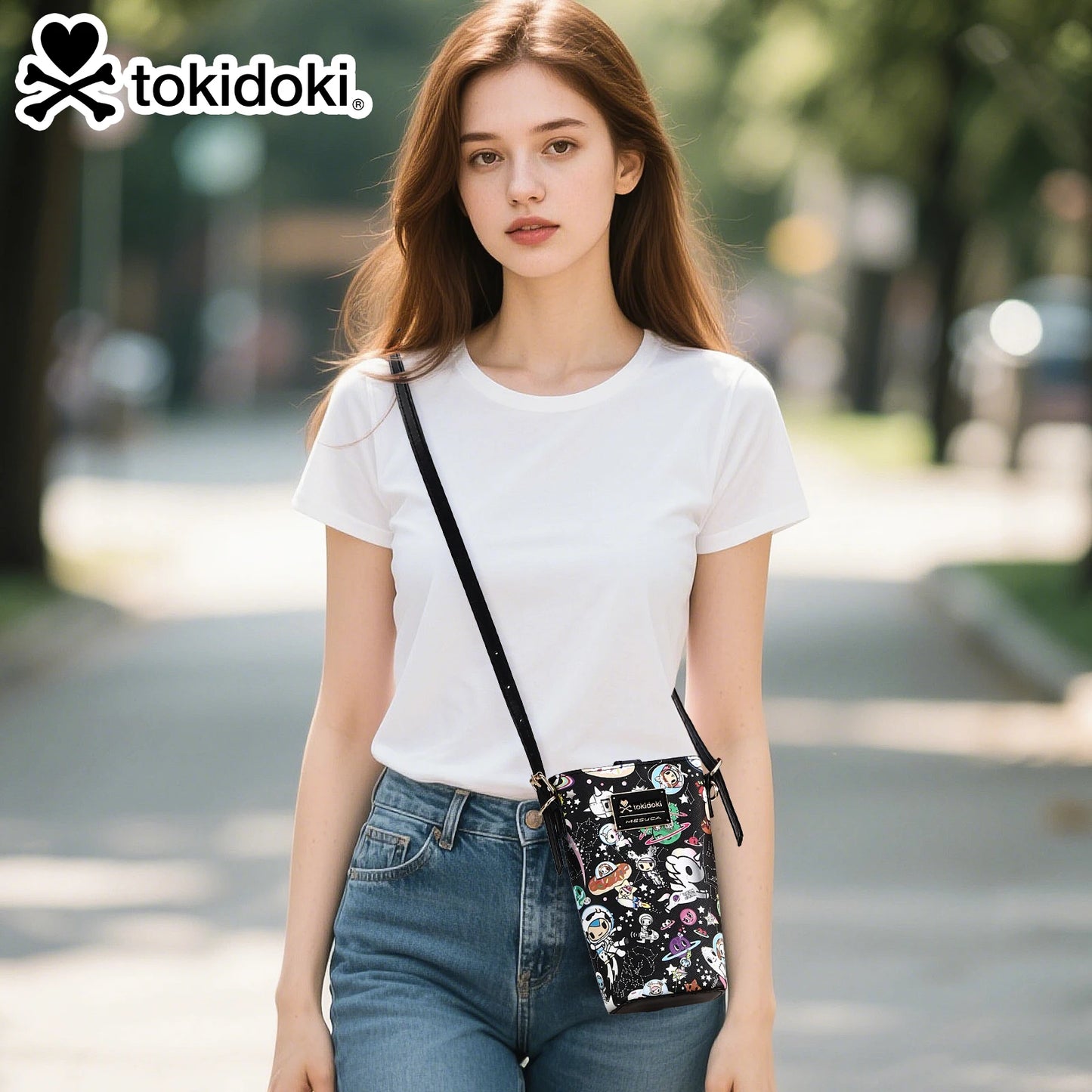 Tokidoki Official Licensed PU Leather Crossbody Bag with Adjustable Strap Unicorno Phone Bag Shoulder Bag Coin Purses for Women