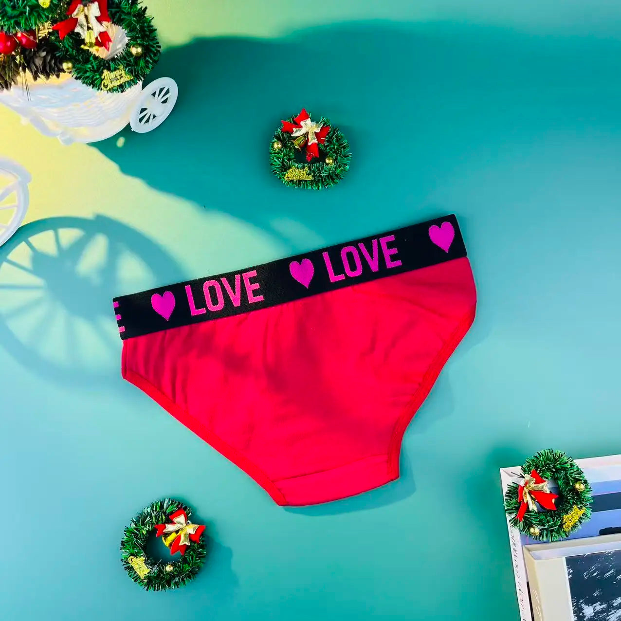 20Piece [Women's Underwear] Plus Size Solid Color Seamless alphabet-prints “LOVE” Comfortable Breathable Mid-Crotch Lady Briefs