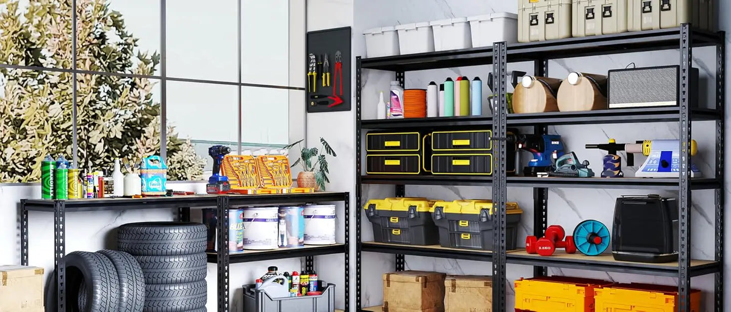 78'' H Heavy Duty Garage Storage Shelves 2200 LBS Metal Shelving Units Adjustable Storage Rack for Basement Warehouse Pantry Clo