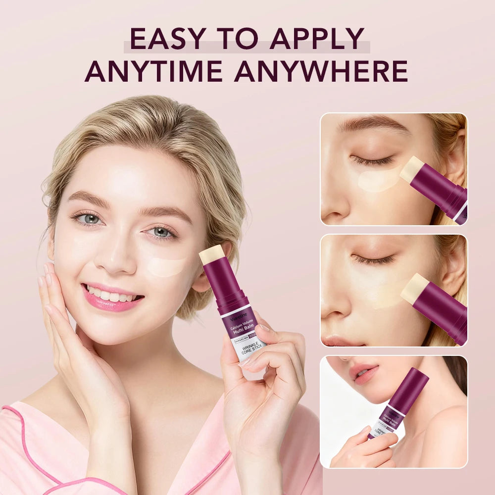 Anti-Aging Calcium Volume Multi Balm Stick Hydrating Firming Skin Soothing Dryness Deep Moisturizing Cream Stick Ship From USA